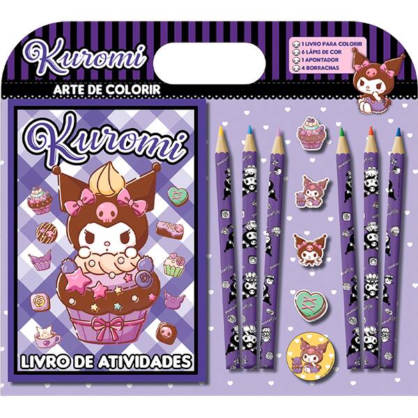 Livro p/colorir infantil Kuromi arte de colorir Kuromi Ed Online PT 1 UN