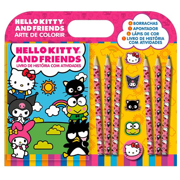 Livro p/colorir infantil Hello Kitty And Friends Hello Ed Online PT 1 UN