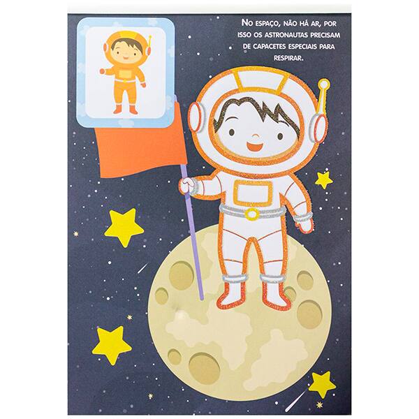 Livro para colorir infantil Espaço Glitter, 319147, Happy Books - PT 1 UN