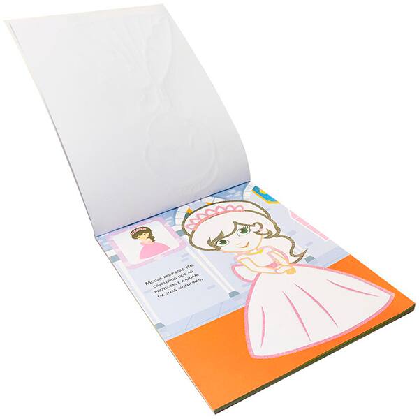 Livro para colorir infantil Princesas Glitter, 319155, Happy Books - PT 1 UN