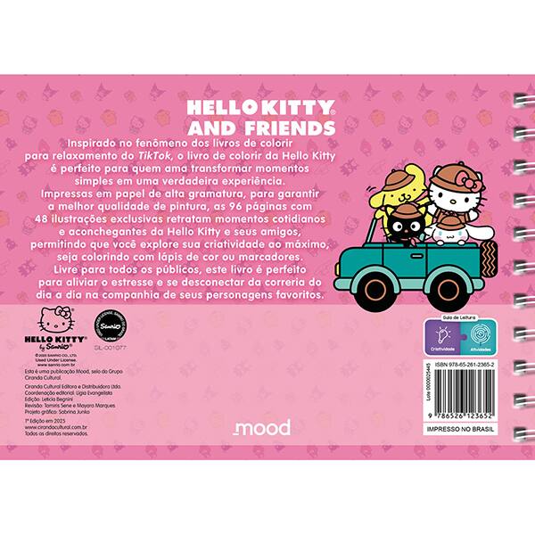 Livro para colorir infantil. Hello Kitty Cozy, Ciranda Cultural - PT 1 UN