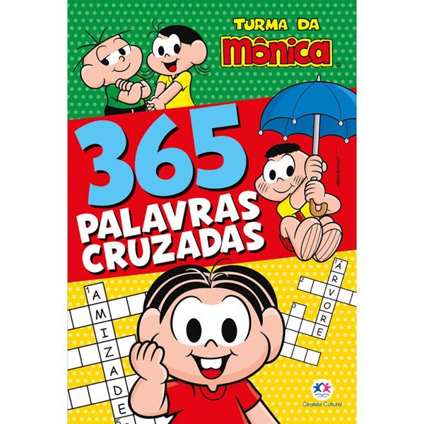 Livro infantil 365 palavras cruzadas, Turma da Mônica, Ciranda Cultural - PT 1 UN