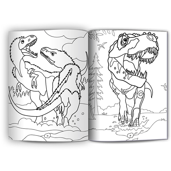 Livro para colorir infantil com 500 adesivos, Dinossauros, Culturama - PT 1 UN