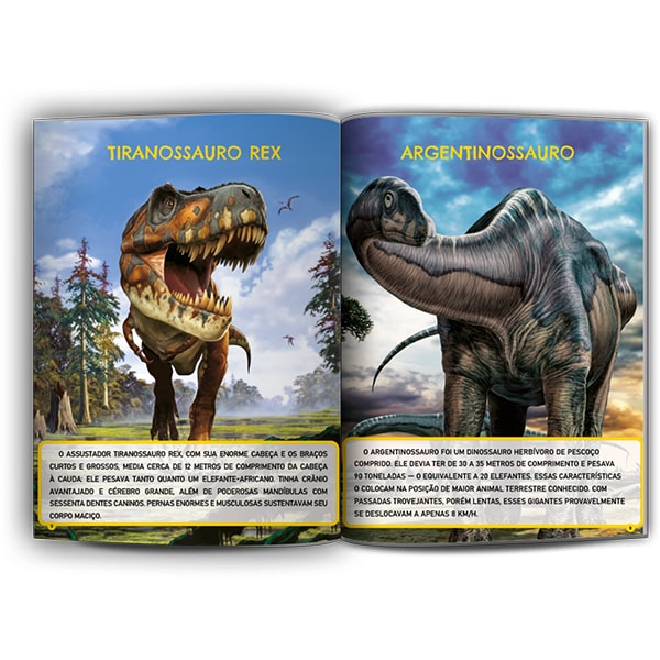 Livro para colorir infantil com 500 adesivos, Dinossauros, Culturama - PT 1 UN