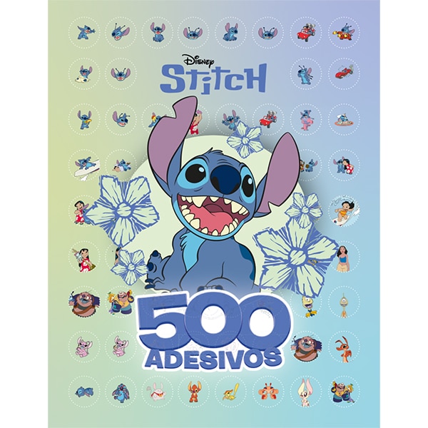 Livro para colorir infantil com 500 adesivos, Stitch, Culturama - PT 1 UN