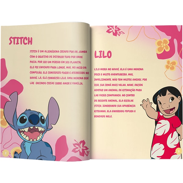 Livro para colorir infantil com 500 adesivos, Stitch Disney, Culturama - PT 1 UN