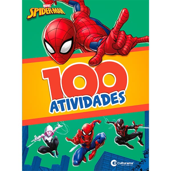 Livro infantil com 100 atividades, Homem Aranha, Culturama - PT 1 UN