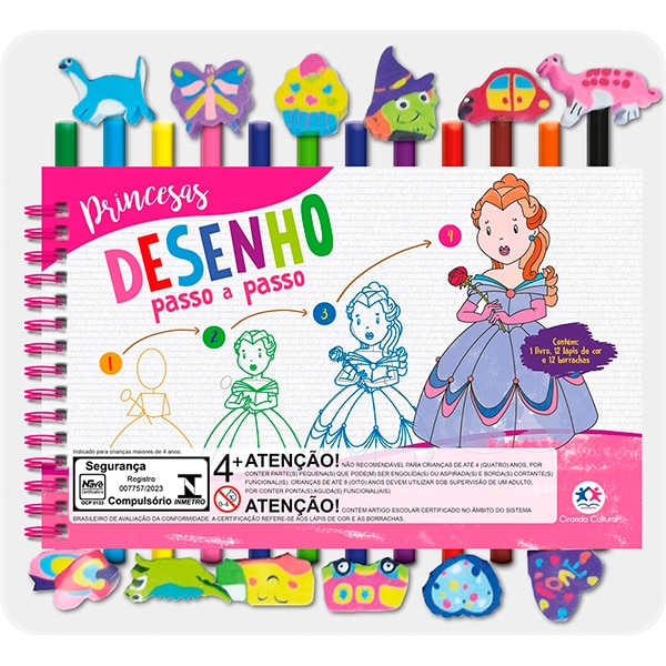 Livro para colorir infantil, Princesas, 016271, Ciranda Cultural - PT 1 UN