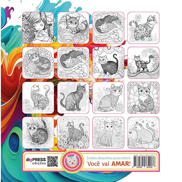 Livro para colorir American Shorthair, 9786585662, Catavento - PT 1 UN