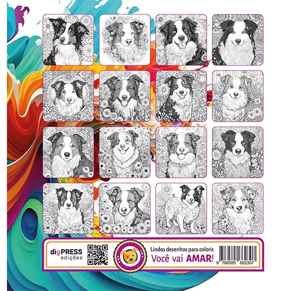 Livro para colorir Border Collie, 9786585662, Catavento - PT 1 UN