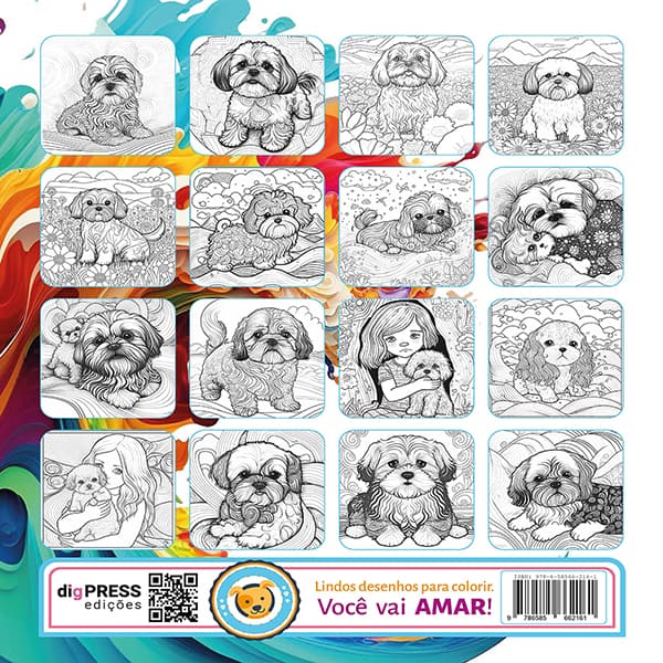 Livro para colorir lhasa apso, 9786585662, Catavento - PT 1 UN