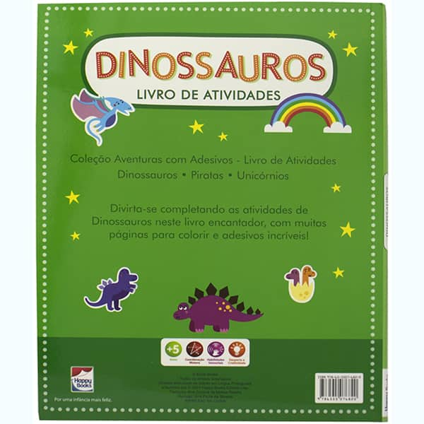 Livro infantil Dinossauros, 9786555076, Happy Books - PT 1 UN