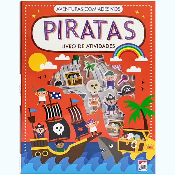 Livro de atividades infantil, Piratas, 9786555076, Happy Books - PT 1 UN