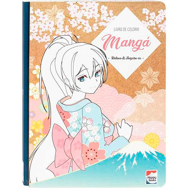 Livro para colorir Mangá, 9786555076, Happy Books - PT 1 UN