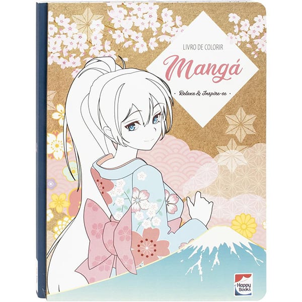 Livro para colorir Mangá, 9786555076, Happy Books - PT 1 UN