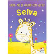Livro para colorir infantil, Selva com glitter, Happy Books - PT 1 UN Livro para colorir infantil, Selva com glitter, Happy Books - PT 1 UN