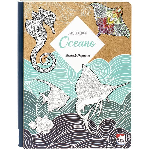 Livro para colorir, Oceano, 9786555076, Happy Books - PT 1 UN