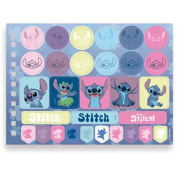 Livro para colorir Stitch, 48 ilustrações, 30 adesivos, DAC - PT 1 UN