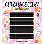 Livro para colorir Cute & Comfy Girls Moments com 10 canetas coloridas, Ed Online - PT 1 UN Livro para colorir Cute & Comfy Girls Moments com 10 canetas coloridas, Ed Online - PT 1 UN