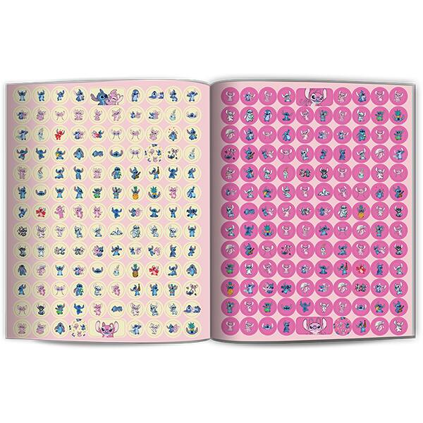 Livro para colorir infantil com 500 adesivos, Stitch e Angel, Culturama - PT 1 UN