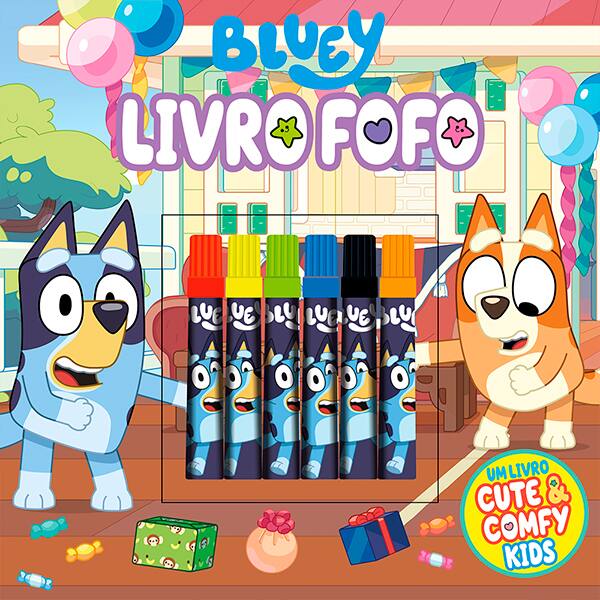 Livro p/ colorir infantil canetinha Bluey 36039 Ed Online PT 1 UN