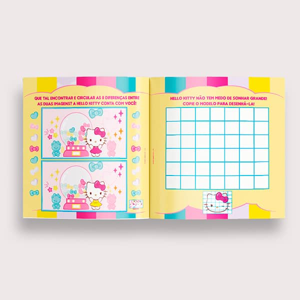 Livro p/ colorir infantil canetinha Hello Kitty 36042 Ed Online PT 1 UN