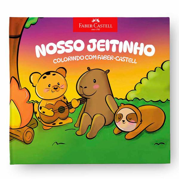 Livro para colorir Nosso Jeitinho, 48 Páginas, Faber-Castell PT 1 UN Livro para colorir Nosso Jeitinho, 48 Páginas, Faber-Castell PT 1 UN