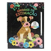 Livro para colorir infantil Animais, raspar e colorir, 317543, Happy Books - PT 1 UN