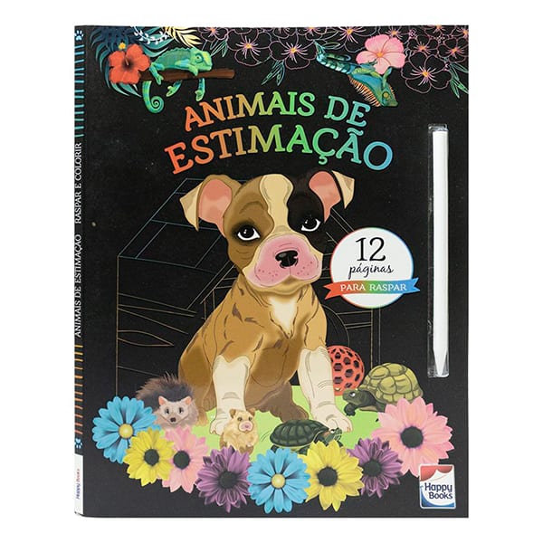 Livro para colorir infantil Animais, raspar e colorir, 317543, Happy Books - PT 1 UN Livro para colorir infantil Animais, raspar e colorir, 317543, Happy Books - PT 1 UN