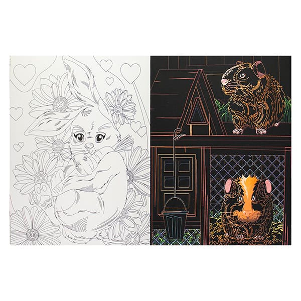 Livro para colorir infantil Animais, raspar e colorir, 317543, Happy Books - PT 1 UN Livro para colorir infantil Animais, raspar e colorir, 317543, Happy Books - PT 1 UN