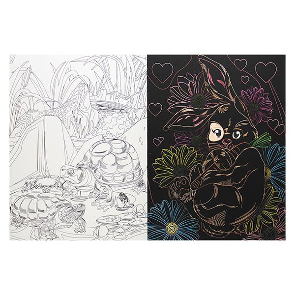 Livro para colorir infantil Animais, raspar e colorir, 317543, Happy Books - PT 1 UN Livro para colorir infantil Animais, raspar e colorir, 317543, Happy Books - PT 1 UN