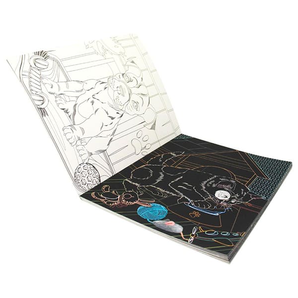 Livro para colorir infantil Animais, raspar e colorir, 317543, Happy Books - PT 1 UN Livro para colorir infantil Animais, raspar e colorir, 317543, Happy Books - PT 1 UN