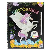 Livro para colorir infantil Unicórnios, raspar e colorir, 317586, Happy Books - PT 1 UN
