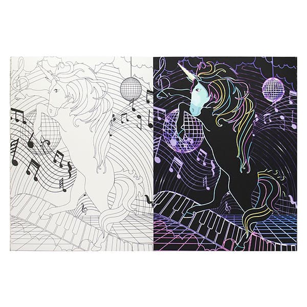 Livro para colorir infantil Unicórnios, raspar e colorir, 317586, Happy Books - PT 1 UN