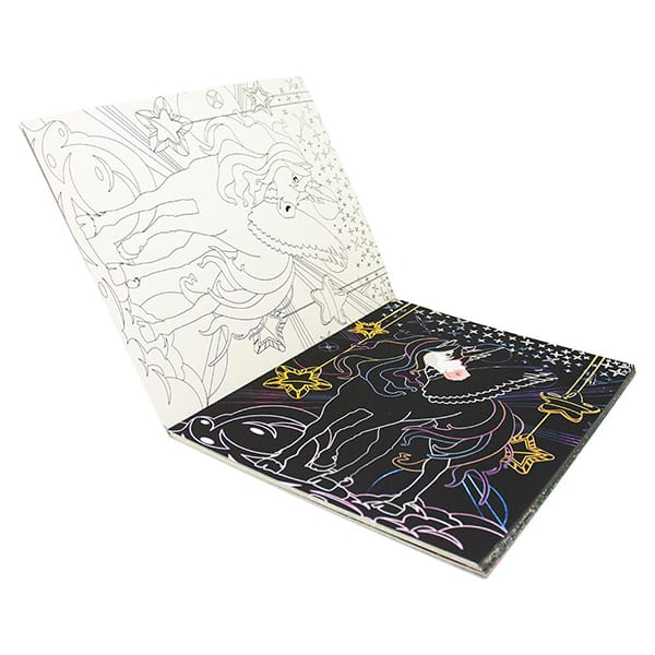 Livro para colorir infantil Unicórnios, raspar e colorir, 317586, Happy Books - PT 1 UN