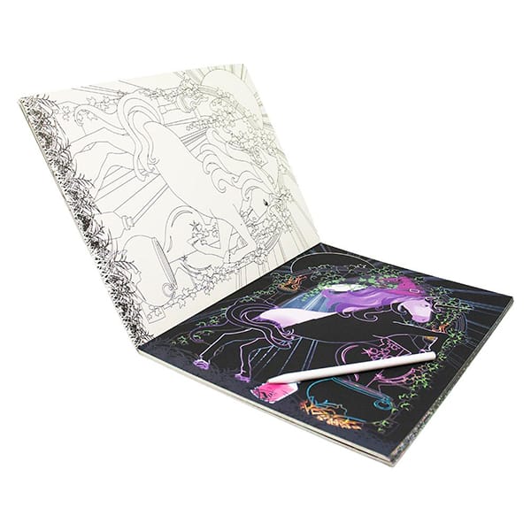 Livro para colorir infantil Unicórnios, raspar e colorir, 317586, Happy Books - PT 1 UN