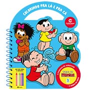 Livro para Colorir Infantil Turma da Mônica, com 5 Gizes de Cera, Culturama - PT 1 UN