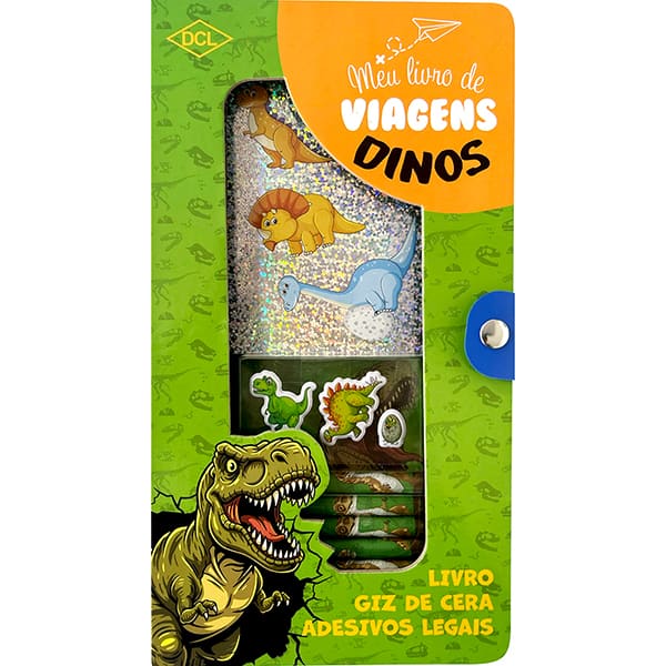 Livro Para Colorir Infantil, Meu Livro de Viagens, Dinossauros, I8395, Dcl - PT 1 UN Livro Para Colorir Infantil, Meu Livro de Viagens, Dinossauros, I8395, Dcl - PT 1 UN