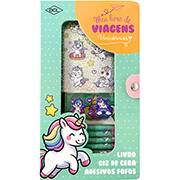 Livro p/colorir infantil Viagens Unicórnios I8394 Dcl PT 1 UN