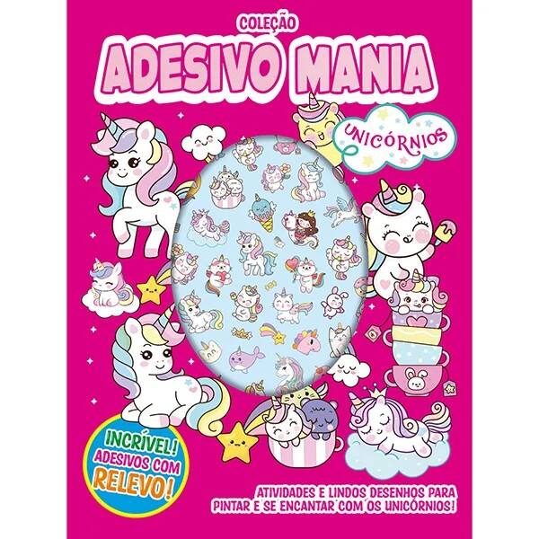 Livro Infantil Adesivo Mania, Unicórnios, 37274, Ed Online - PT 1 UN