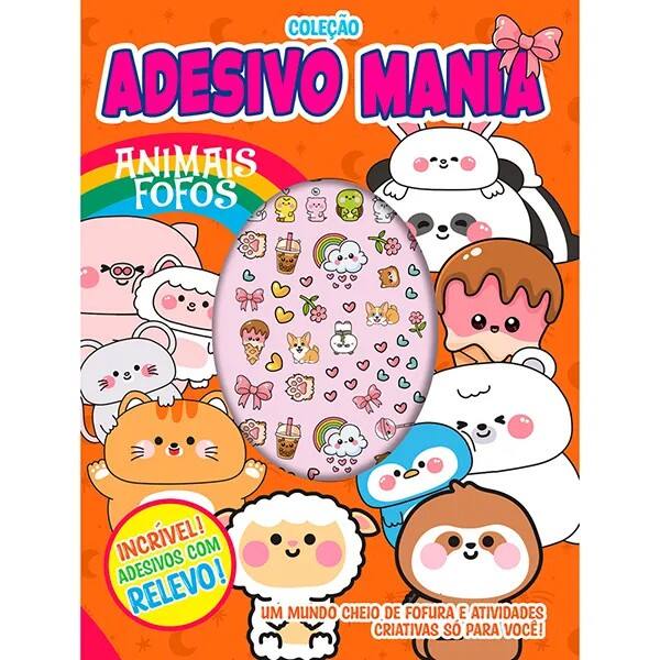 Livro Infantil Adesivo Mania, Animais fofos, 37277, Ed Online - PT 1 UN