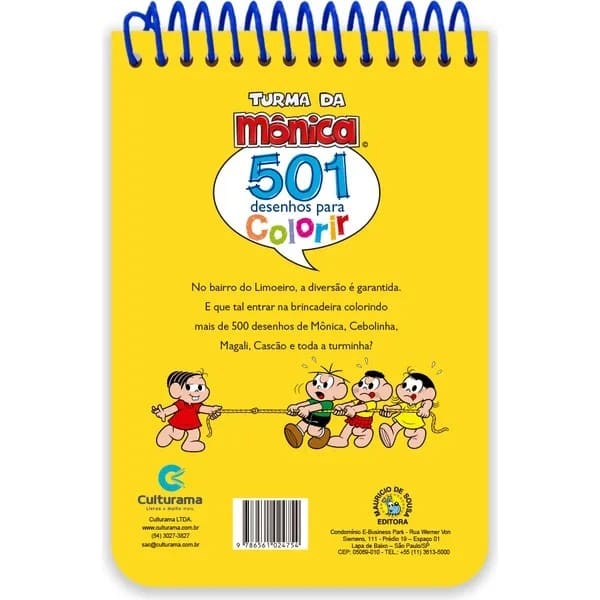 Livro para Colorir Infantil Turma da Mônica - Edição Especial, Culturama - PT 1 UN Livro para Colorir Infantil Turma da Mônica - Edição Especial, Culturama - PT 1 UN