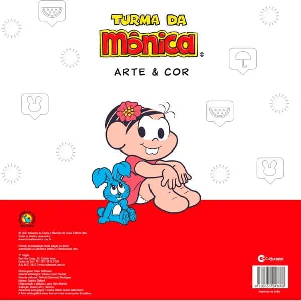 "Livro para Colorir Infantil Arte e Cor Turma da Mônica, 20520502, Culturama - PT 1 UN "Livro para Colorir Infantil Arte e Cor Turma da Mônica, 20520502, Culturama - PT 1 UN