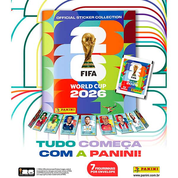 Álbum de figurinha Copa do Mundo da FIFA 2026™, Capa Dura, Panini - PT 1 UN Álbum de figurinha Copa do Mundo da FIFA 2026™, Capa Dura, Panini - PT 1 UN