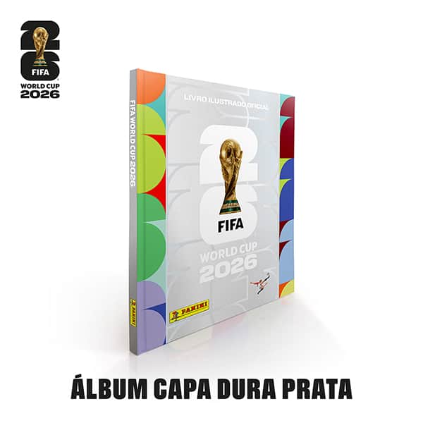 Álbum de figurinha Copa do Mundo da FIFA 2026™, Capa Dura Prata, Panini - PT 1 UN Álbum de figurinha Copa do Mundo da FIFA 2026™, Capa Dura Prata, Panini - PT 1 UN