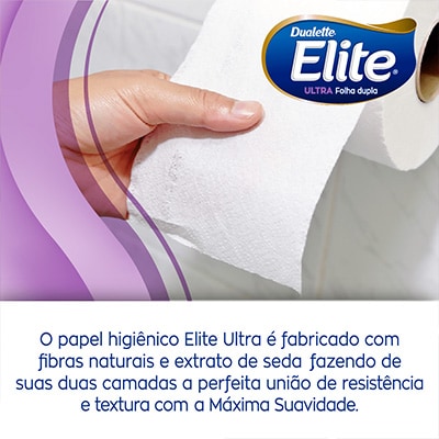 Papel Higiênico folha dupla, 30m, Leve 12 Pague 11, Dualette Elite, Softys - PT 12 RL