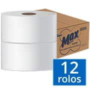 Papel higiênico Folha simples, 500m, Max Pure, 30247945, Max Pure - PT 12 RL Papel higiênico Folha simples, 500m, Max Pure, 30247945, Max Pure - PT 12 RL