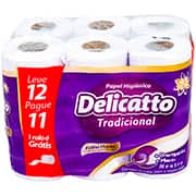 Papel higiênico fl dupla 20m Delicatto 7376 Anin PT 12 RL Papel higiênico fl dupla 20m Delicatto 7376 Anin PT 12 RL