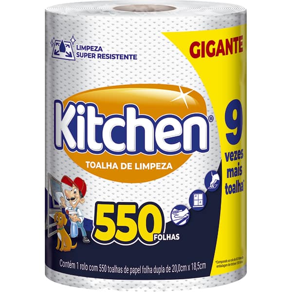 Papel toalha fl. dupla Kitchen 550fl 202111 Softys RL 1 BB