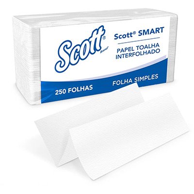 Papel toalha interfolha 21,5x19,2 2 dobras Scott Kimberly PT 1000 FL